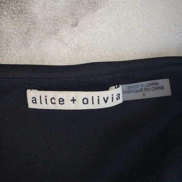 Alice + Olivia  Women's Binnie Asymmetrical Ruched Bodycon Mini Dress Sz 8 - Picture 7 of 9